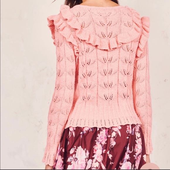 Loveshackfancy Warren Ruffle Cardigan NWT - Picture 4 of 9